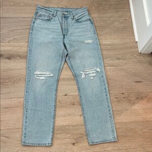 Light Blue Distressed Men's Jeans